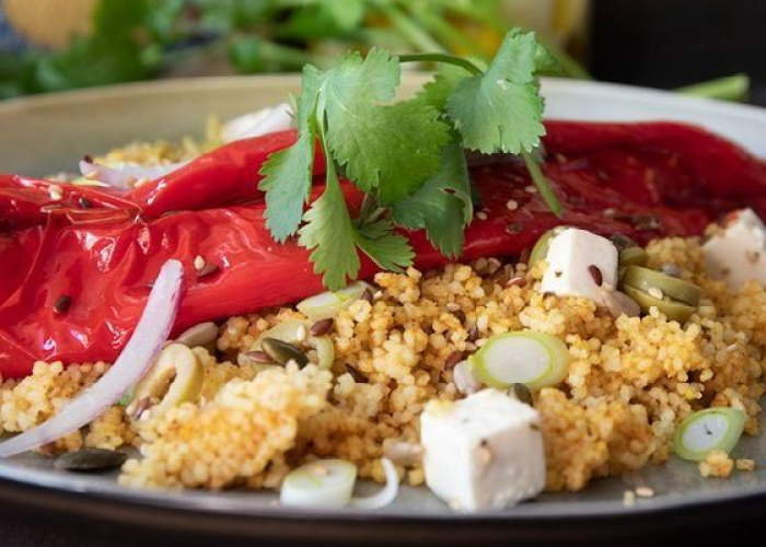 Recept van De Mooiste Keukenwinkel voor Couscous ras el hanout met gepofte paprika 